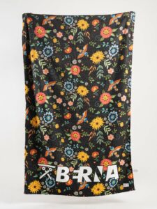 BERNA Telo mare in fantasia fiorata 230067 Nero