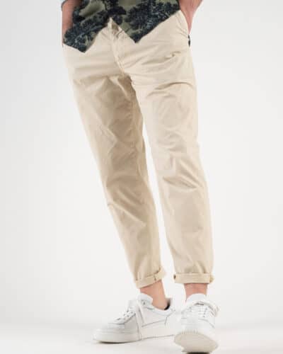 BL11 Pantalone cropped in cotone leggero con laccio in vita e pinces PIPPO Beige1 Nuovi Arrivi