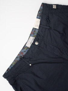 BL11 Pantalone cropped in cotone leggero con laccio in vita e pinces PIPPO Blu2
