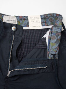 BL11 Pantalone cropped in cotone leggero con laccio in vita e pinces PIPPO Blu3