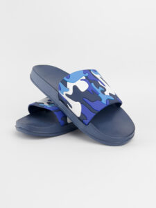 Ciabatta in gomma stampata camouflage 7427 Blu3