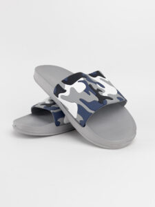 Ciabatta in gomma stampata camouflage 7427 Grigio1