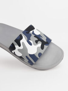 Ciabatta in gomma stampata camouflage 7427 Grigio3