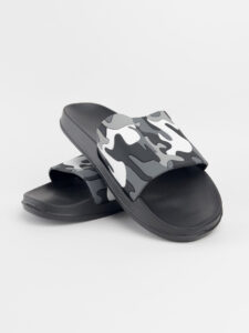 Ciabatta in gomma stampata camouflage 7427 Nero2