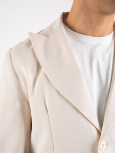 ESTASI Abito intero leggero in poliviscosa con giacca a due bottoni e pantalone slim fit BARCELLONA Panna2