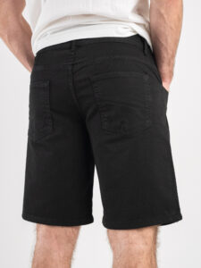 ESTASI Bermuda in jeans con bottoni e rotture LAUTARO Nero2