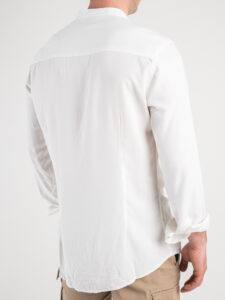 GIANNI LUPO Camicia morbida con collo a coreana GL7676S Bianca2