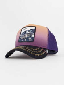 GOORIN BROS Cappellino limited edition sfumato con retina viola e patch bianca stampa Serpente TOXIC1