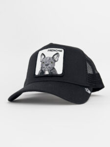 GOORIN BROS Cappellino nero con retina nera e patch bianca stampa Bulldog Francese FRENCHIE2
