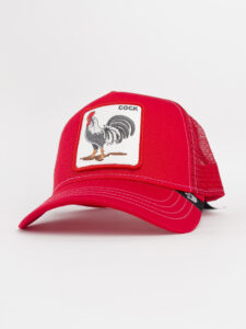 GOORIN BROS Cappellino rosso Limited Edition con patch bianca COCK2