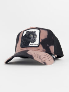 GOORIN BROS Cappellinolimited edition tie dye nero con patch bianca stampa pantera PANTHER1