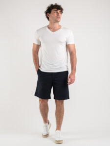 IIMPERIAL T-shirt morbida in viscosa con scollo a v TO97FDJ Bianca (2)
