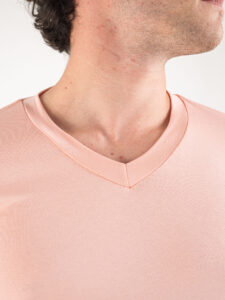 IIMPERIAL T-shirt morbida in viscosa con scollo a v TO97FDJ Rosa (1)