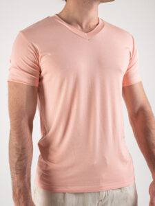IIMPERIAL T-shirt morbida in viscosa con scollo a v TO97FDJ Rosa (2)