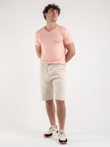 IIMPERIAL T-shirt morbida in viscosa con scollo a v TO97FDJ Rosa (4)