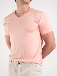 IIMPERIAL T-shirt morbida in viscosa con scollo a v TO97FDJ Rosa (5)