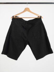 IMPERIAL Bermuda in jeans con piccole rotture D640316104 Nero (1)