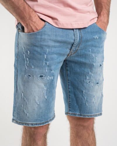IMPERIAL Bermuda in jeans con rotture D750210010 Azzurro 2 Saldi