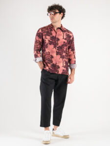 IMPERIAL Camicia viscosa in fantasia CYT9FWE Rosa:Bordeaux4