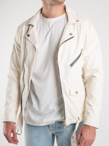 IMPERIAL Chiodo in ecopelle con zip U3025390 Bianco (2)