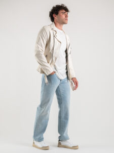 IMPERIAL Chiodo in ecopelle con zip U3025390 Bianco (3)
