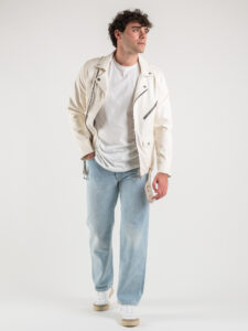 IMPERIAL Chiodo in ecopelle con zip U3025390 Bianco (4)
