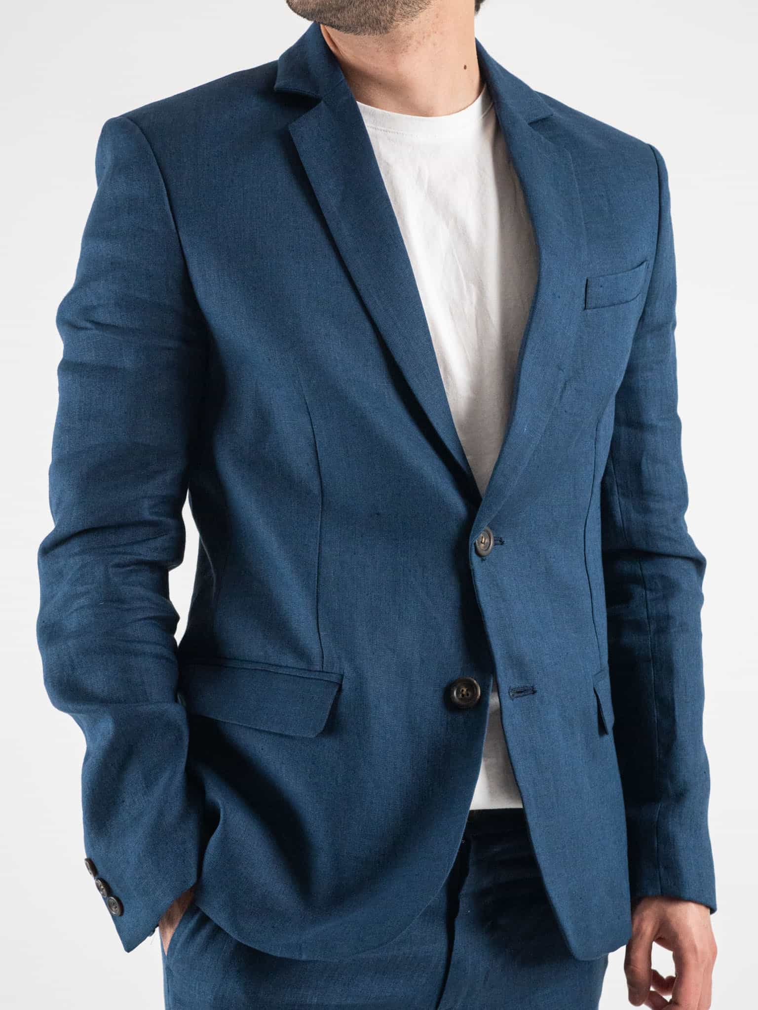 IMPERIAL Giacca in lino da abito a due bottoni JZ3BFRC Blu Prezzo