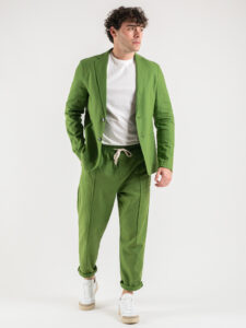 IMPERIAL Giacca misto lino da abito a due bottoni JZ3PDC2 Verde (2)