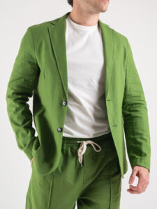 IMPERIAL Giacca misto lino da abito a due bottoni JZ3PDC2 Verde (3)
