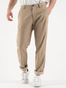 IMPERIAL Pantalone da abito in fantasia rigata PD6ZDBK Corda (3)