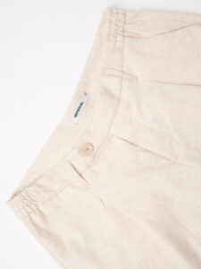 IMPERIAL Pantalone da abito in misto lino con pences PD9CFHZ Ecrù5