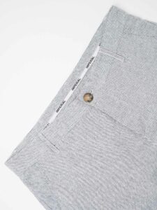 IMPERIAL Pantalone da abito in misto lino fantasia rigata PWB0FFZ Blu (6)