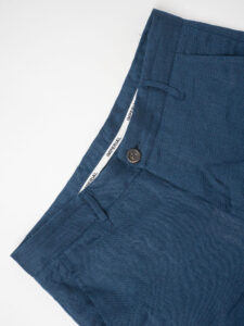 IMPERIAL Pantalone in lino da abito PWB0FRC Blu1
