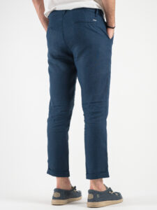 IMPERIAL Pantalone in lino da abito PWB0FRC Blu5