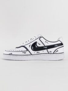 NIKE Court customizzata a mano Black Cartoon4