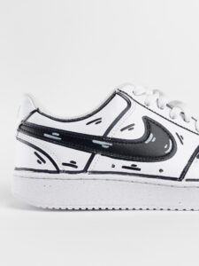 NIKE Court customizzata a mano Black Cartoon6