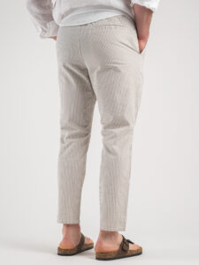ONLY&SONS Pantalone in cotone con coulisse fantasia rigata LINUS 22025774 Vintage khaki4