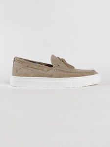 V2 Mocassino barca in camoscio con lacci in corda beige CAPRI Beige1