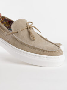 V2 Mocassino barca in camoscio con lacci in corda beige CAPRI Beige4