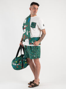 BERNA Costume corto fantasia subbuteo con tasche laterali 220246 Verde1