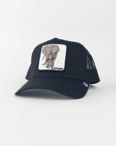 GOORIN BROS Cappellino nero con patch bianca stampa elefante CP ELEPHANT2 Nuovi Arrivi