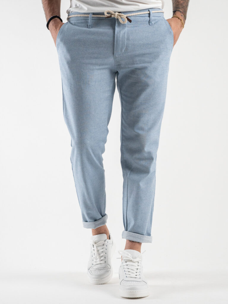 IMPERIAL Pantalone in misto cotone da abito PM11FWC Celeste1 IMPERIAL IMPERIAL Pantalone in misto cotone da abito PM11FWC Celeste