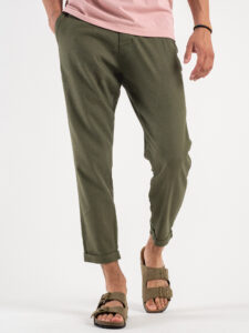 IMPERIAL Pantalone morbido in misto lino PA26FRRTD Army7