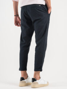 IMPERIAL Pantalone morbido in misto lino PA26FRRTD Navy4
