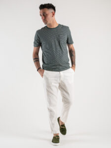 IMPERIAL Pantalone morbido in misto lino PA26FRRTD Off White5