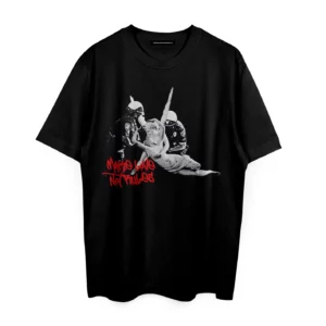 INDEPENDENT REPUBLIC T-shirt in cotone con stampa MAKE LOVE NOT RULES Nera