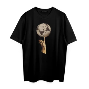 INDEPENDENT REPUBLIC T-shirt in cotone con stampa MANO DE DIOS Nera