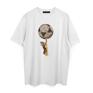 INDEPENDENT REPUBLIC T-shirt in cotone con stampa MANO DE DIOS bianco