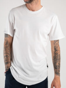 ONLY&SONS T-shirt in cotone con fondo stondato MATT 22002973 White (7)