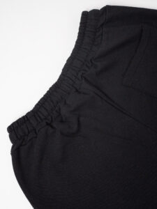 Bermuda in felpa garzata con coulisse PU2123 Nero1